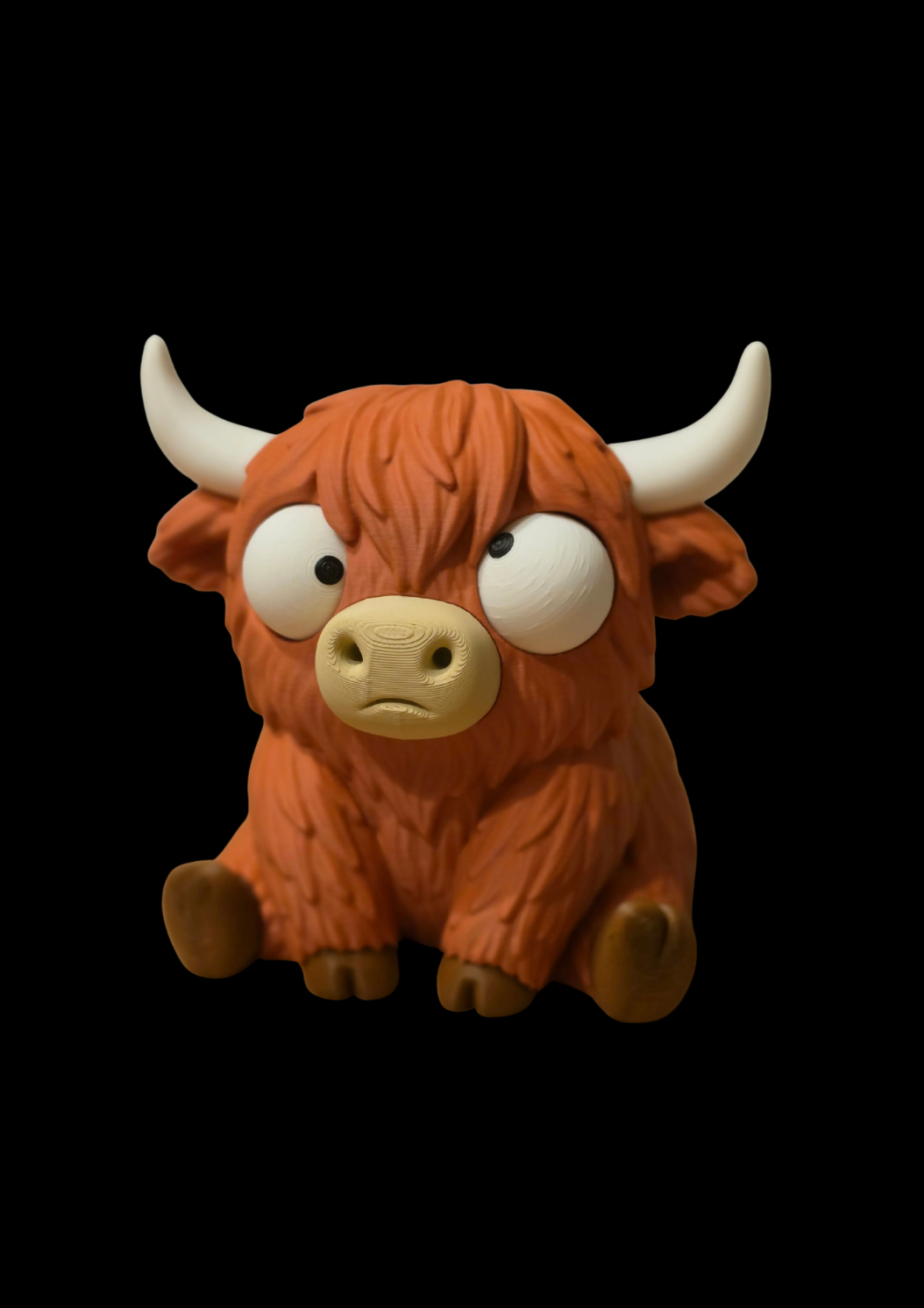 Goofy Eyes - Highland Cow