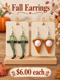 Leg lamp/Pumpkin Pie Earrings