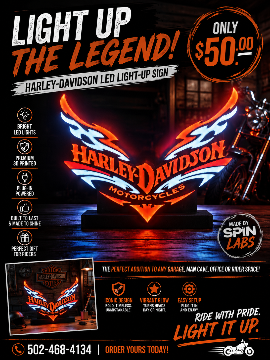 Harley Davidson light up box!