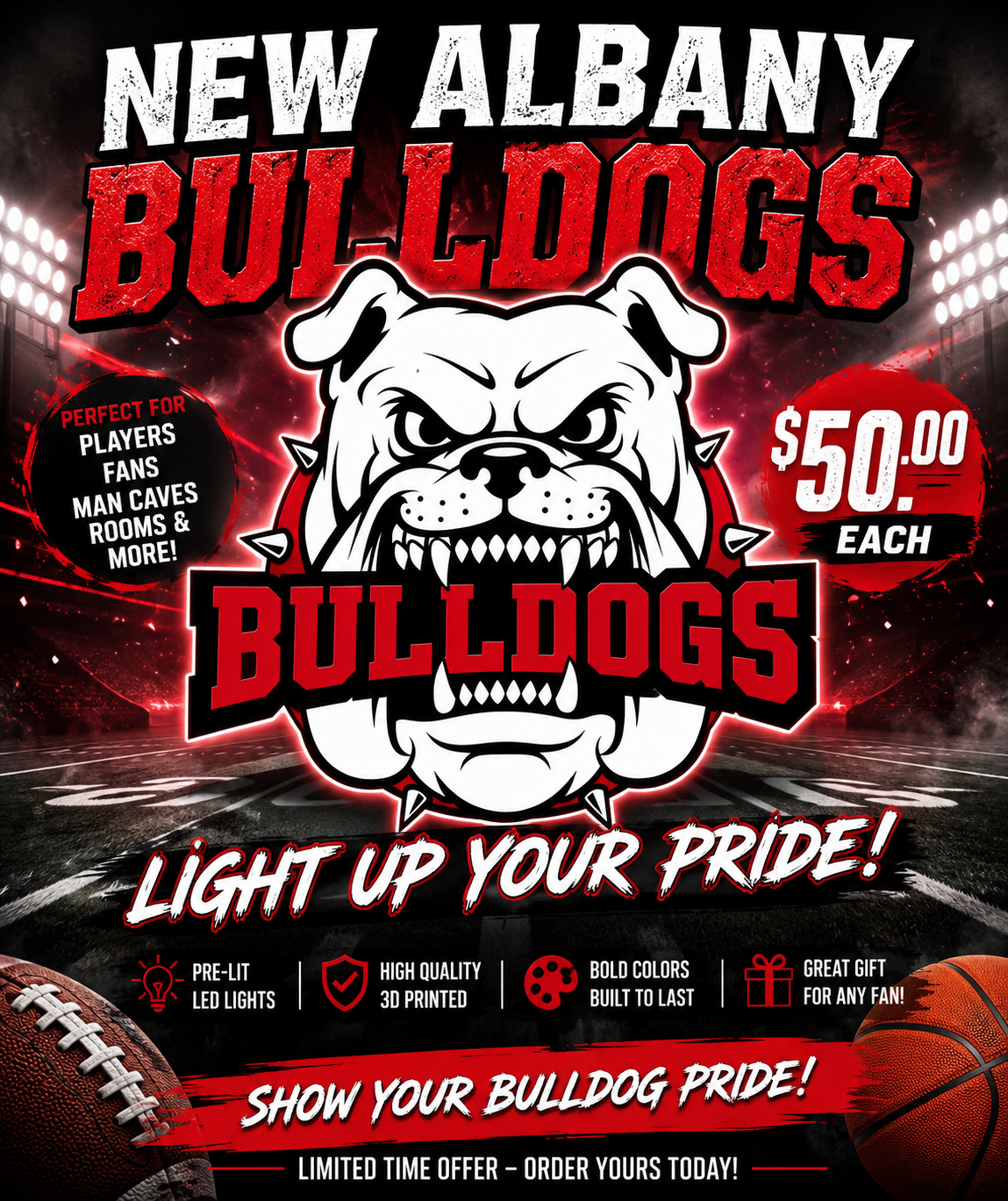 New Albany Bulldogs Light up box!